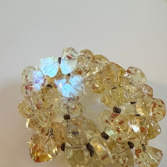 Vintage Baltic Amber Bracelet, Stretch Coil - Picture 11 of 12